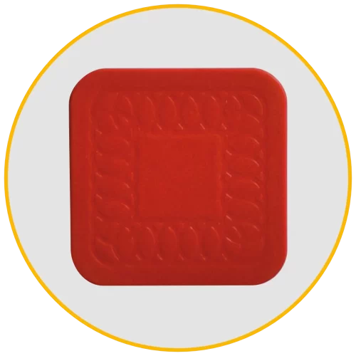 Anti-Slip Coaster (Pack of 4, Red / Blue 9cm x 9cm)