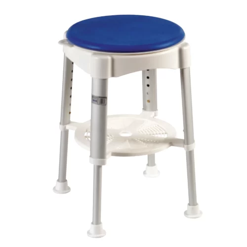 Bath Stool With Rotating Padded Seat