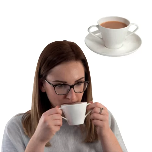 Two Handled Cup and Saucer